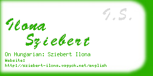 ilona sziebert business card